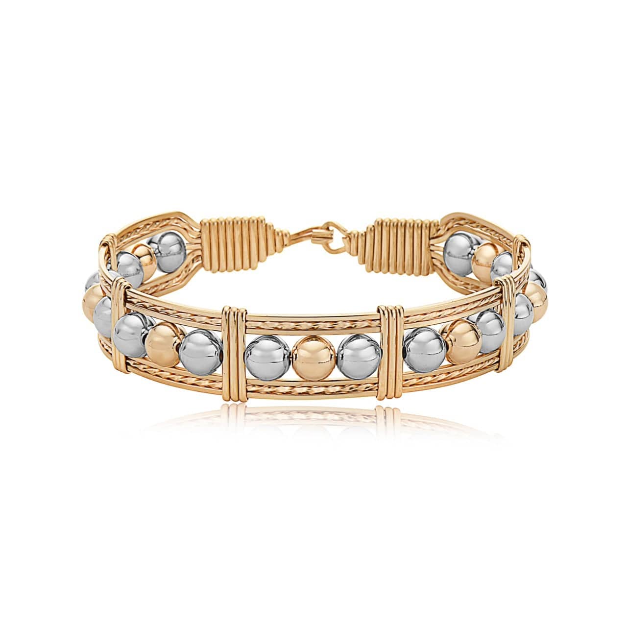 Ronaldo - Dream in Color Bracelet - Silver / Gold - size 7 - Findlay Rowe Designs