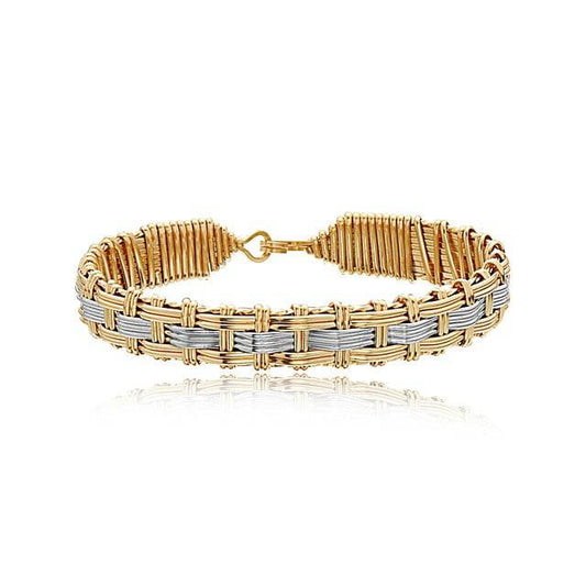 Ronaldo - Lady Bracelet SIlver and Gold 6.75" - Findlay Rowe Designs