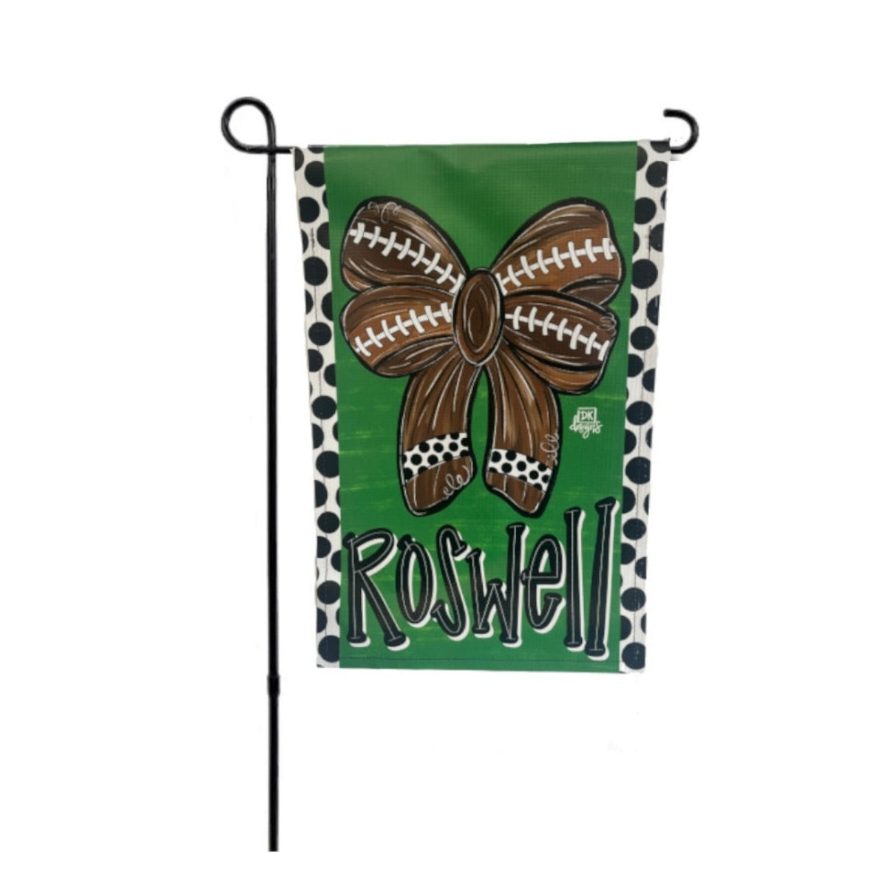 DK Designs - Garden Flag - Football Bow Roswell - Findlay Rowe Designs