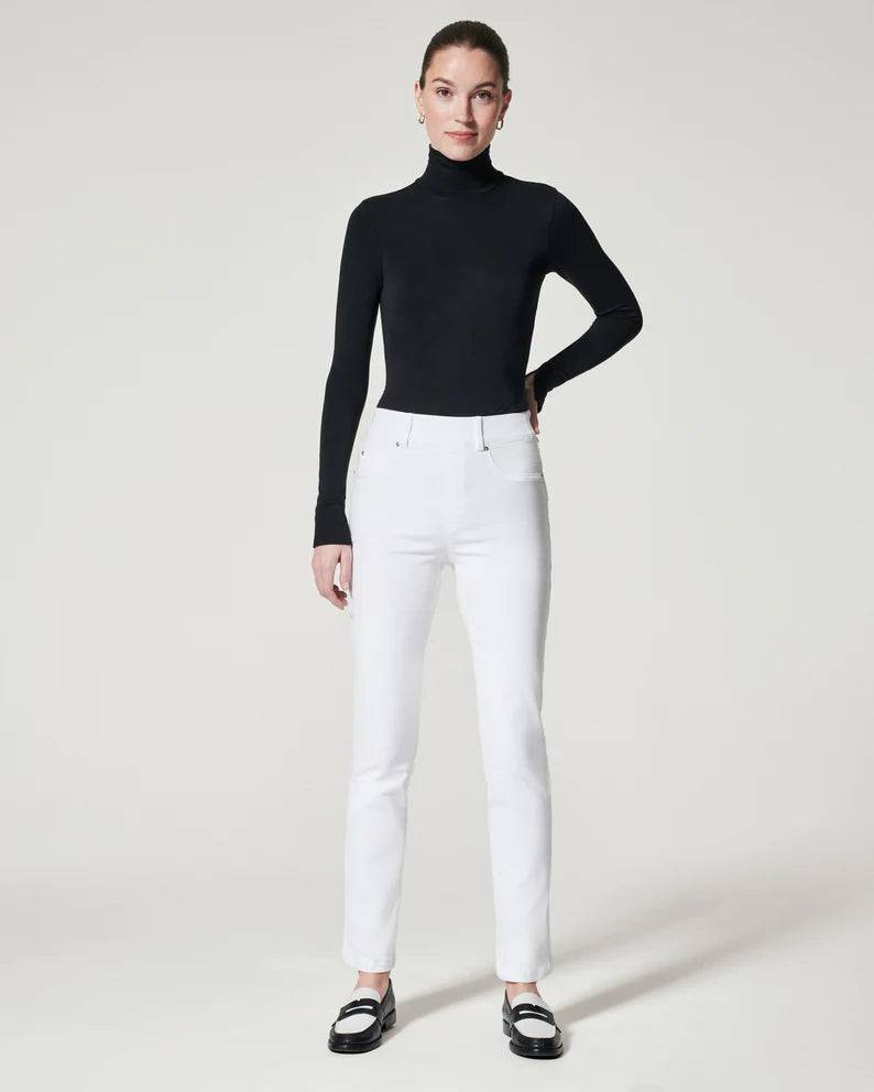 Spanx - Ankle Straight Leg Jeans, White - Findlay Rowe Designs