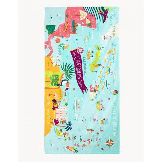Spartina - Beach Towel - Greetings from Caribbean - Findlay Rowe Designs