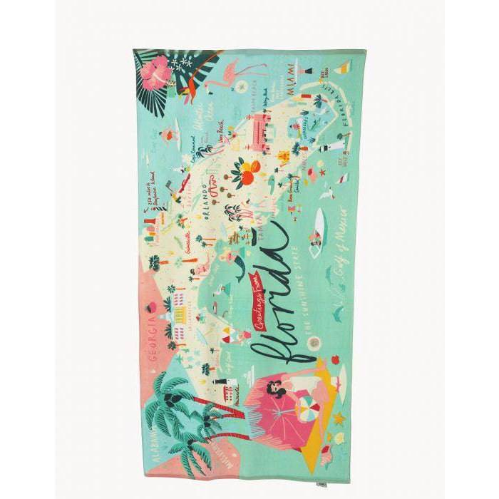 Spartina - Beach towel - Greetings from Florida - Findlay Rowe Designs