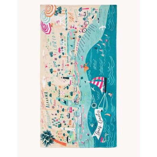 Spartina - Beach towel - Greetings from Gulf Coast - Findlay Rowe Designs