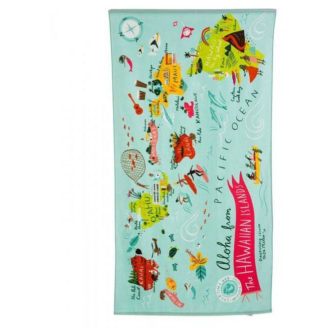Spartina - Beach Towel - Greetings from Hawaiian Islands - Findlay Rowe Designs