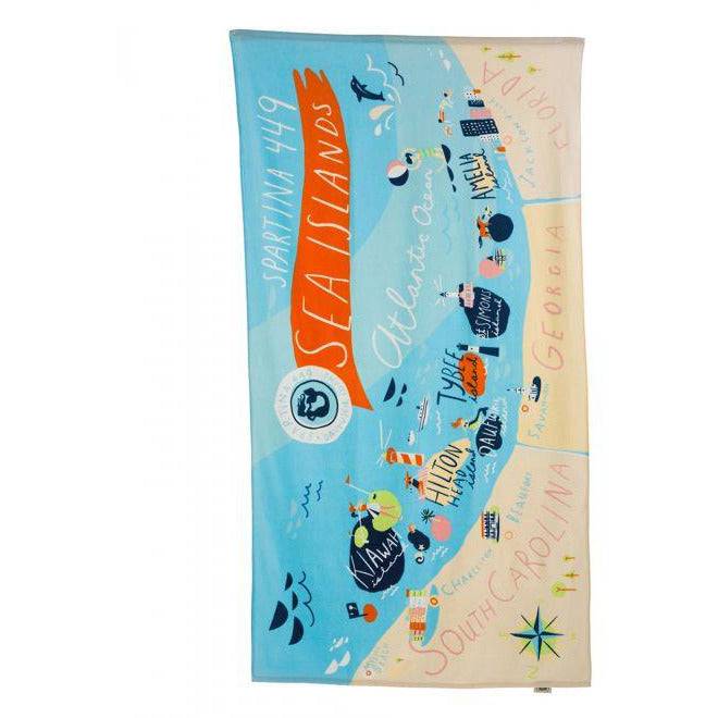 Spartina - Beach towel - Greetings from Sea Islands - Findlay Rowe Designs