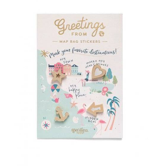Spartina - Map Bag Stickers - Findlay Rowe Designs