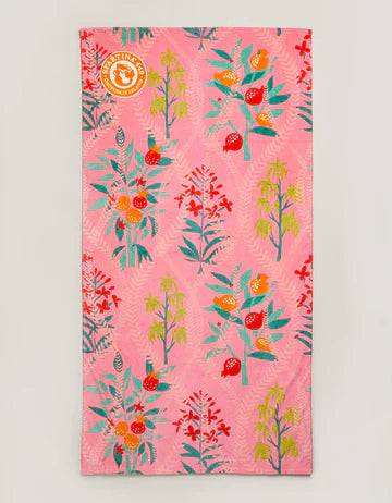 Spartina - Beach Towel - Queenie Topiary Pink - Findlay Rowe Designs