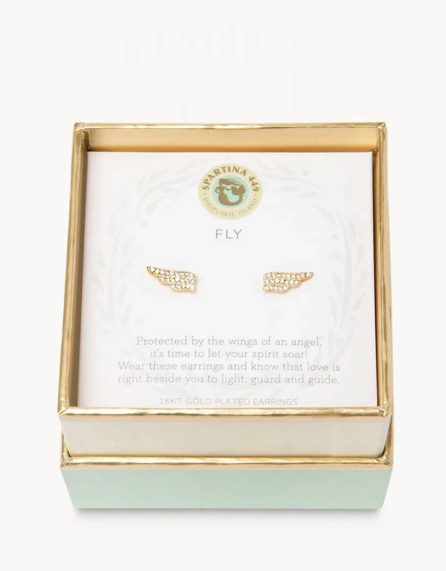 Spartina - Sea La Vie - Stud Earrings Fly - Wings - Findlay Rowe Designs