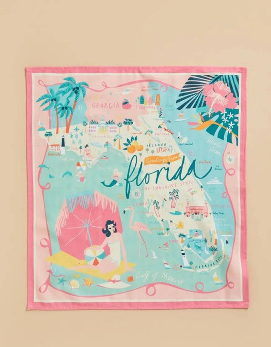 Spartina - Greetings from Florida Dish Towel - Findlay Rowe Designs