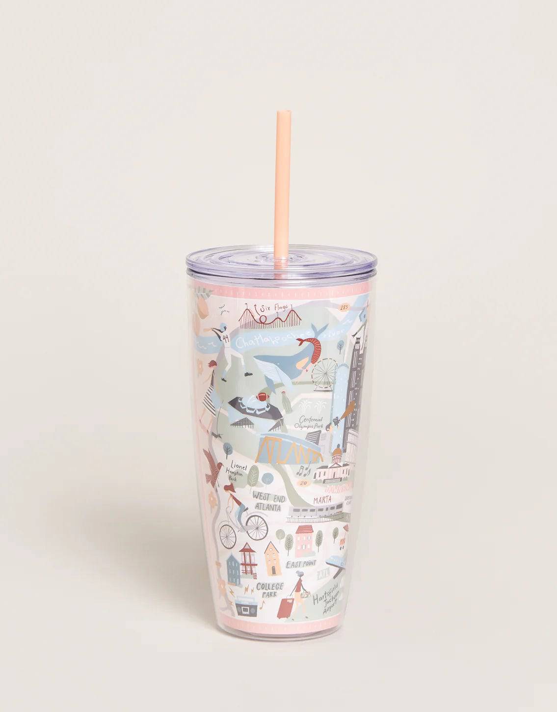 Spartina - Clear Drink Tumbler 24 oz. Atlanta - Findlay Rowe Designs