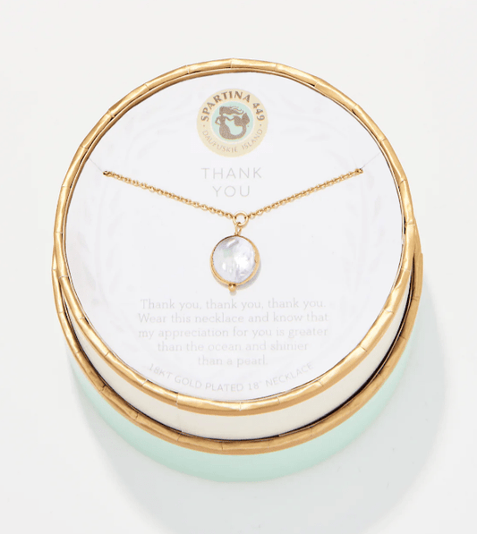Spartina- Sea La Vie Necklace Thank You - Coin - Findlay Rowe Designs