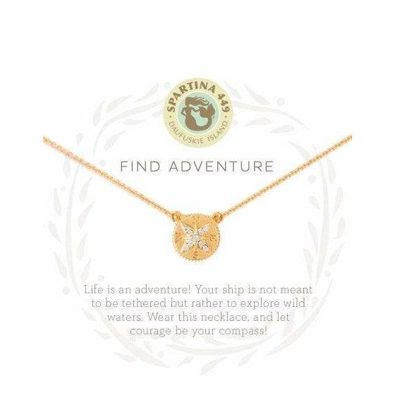 Spartina - Sea La Vie Necklace - Adventure Compass - Gold - Findlay Rowe Designs