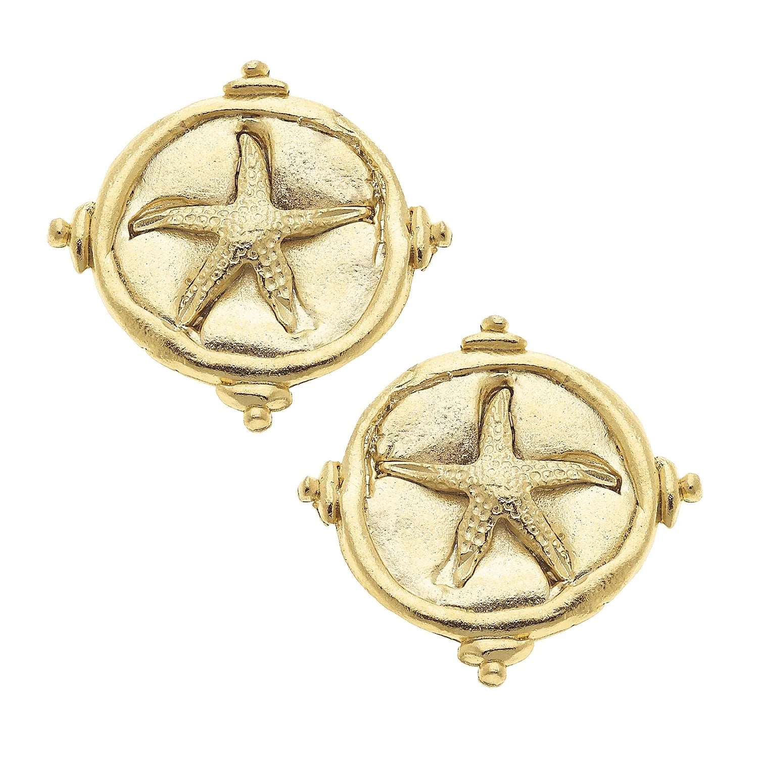 Susan Shaw - Earrings - Starfish Intaglio Studs