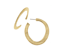Susan Shaw - Gold Hammered Hoops - Findlay Rowe Designs