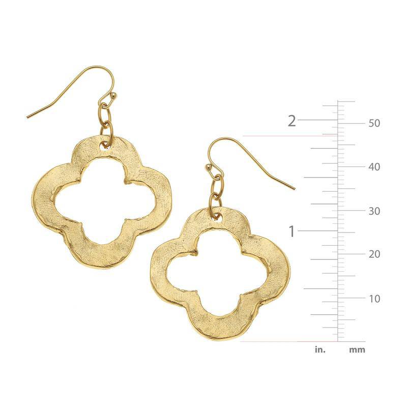 Susan Shaw - Earrings - Large Cloverleaf - Gold - Findlay Rowe Designs