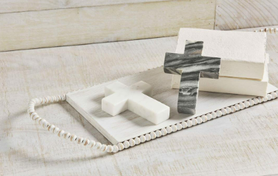 Mud Pie - Gray Marble Cross - Findlay Rowe Designs