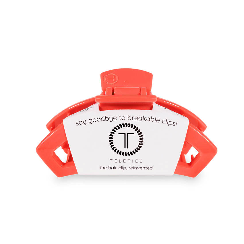 Teleties - Open Medium Hair Clip - Coral - Findlay Rowe Designs