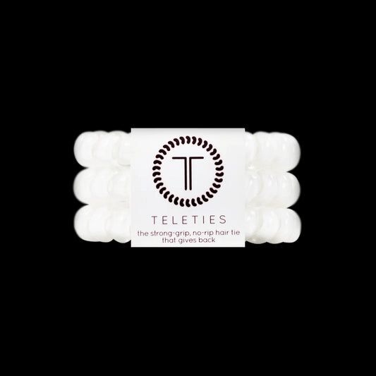 Teleties - Large Hair Ties - coconut white - Findlay Rowe Designs