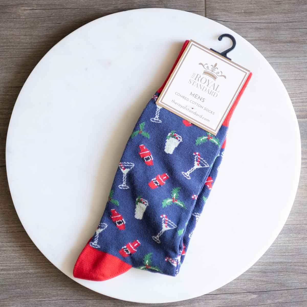 Men's Sock - Christmas Cocktail - Findlay Rowe Designs