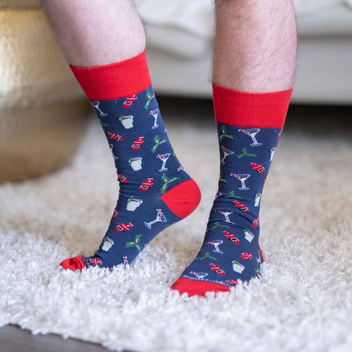 Men's Sock - Christmas Cocktail - Findlay Rowe Designs