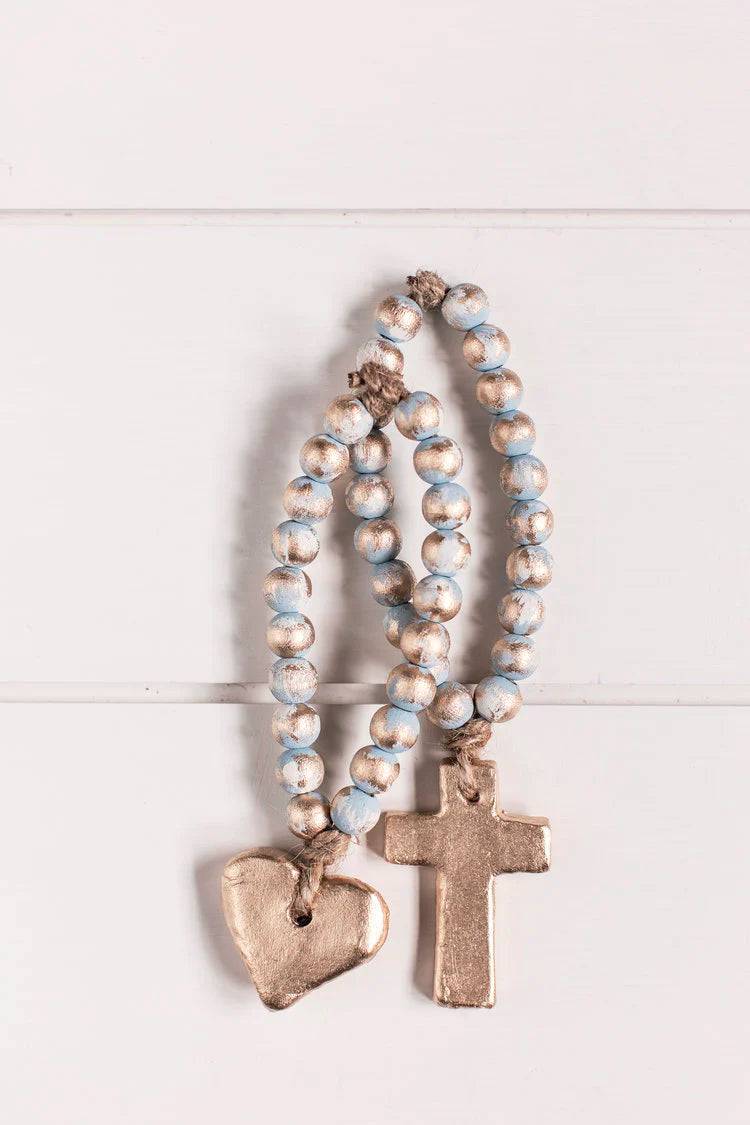 Blessing Beads - Bitty Heart - Blue - Findlay Rowe Designs