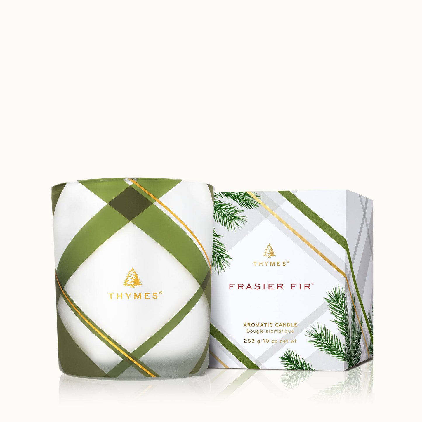 Frasier Fir - Medium Candle 10 oz - Frosted Plaid - Findlay Rowe Designs