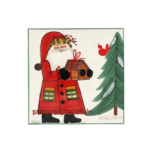 Vietri - Old St. Nick Trivet with Bird House - Findlay Rowe Designs