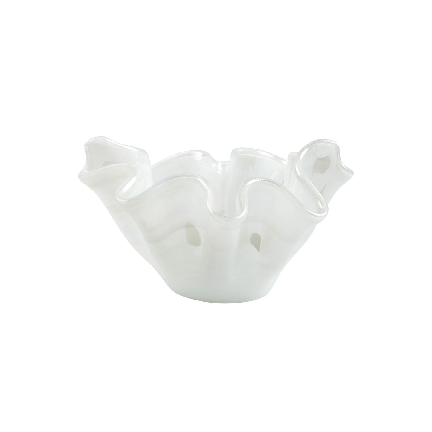 Vietri - Onda Glass Medium Bowl - White - Findlay Rowe Designs