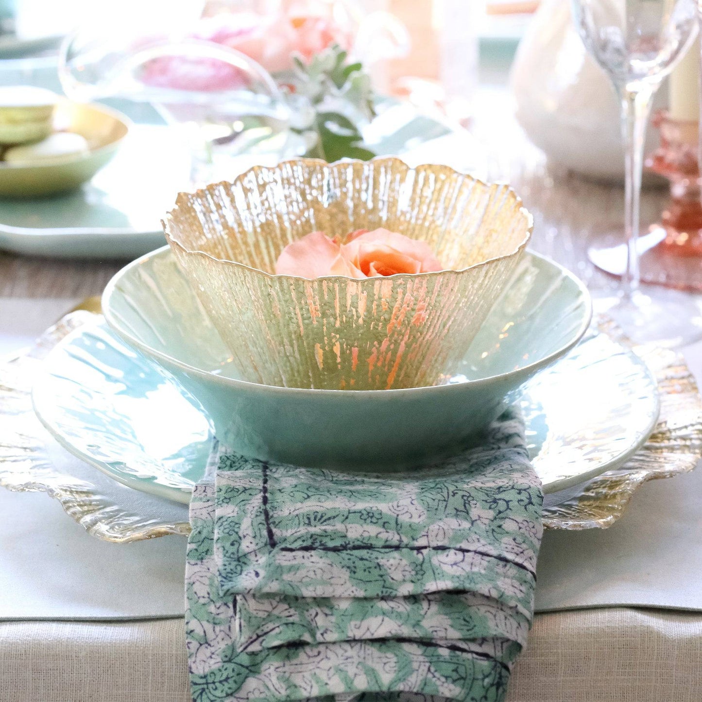 Vietri - Rufolo Glass Gold Deep Bowl - Small - Findlay Rowe Designs