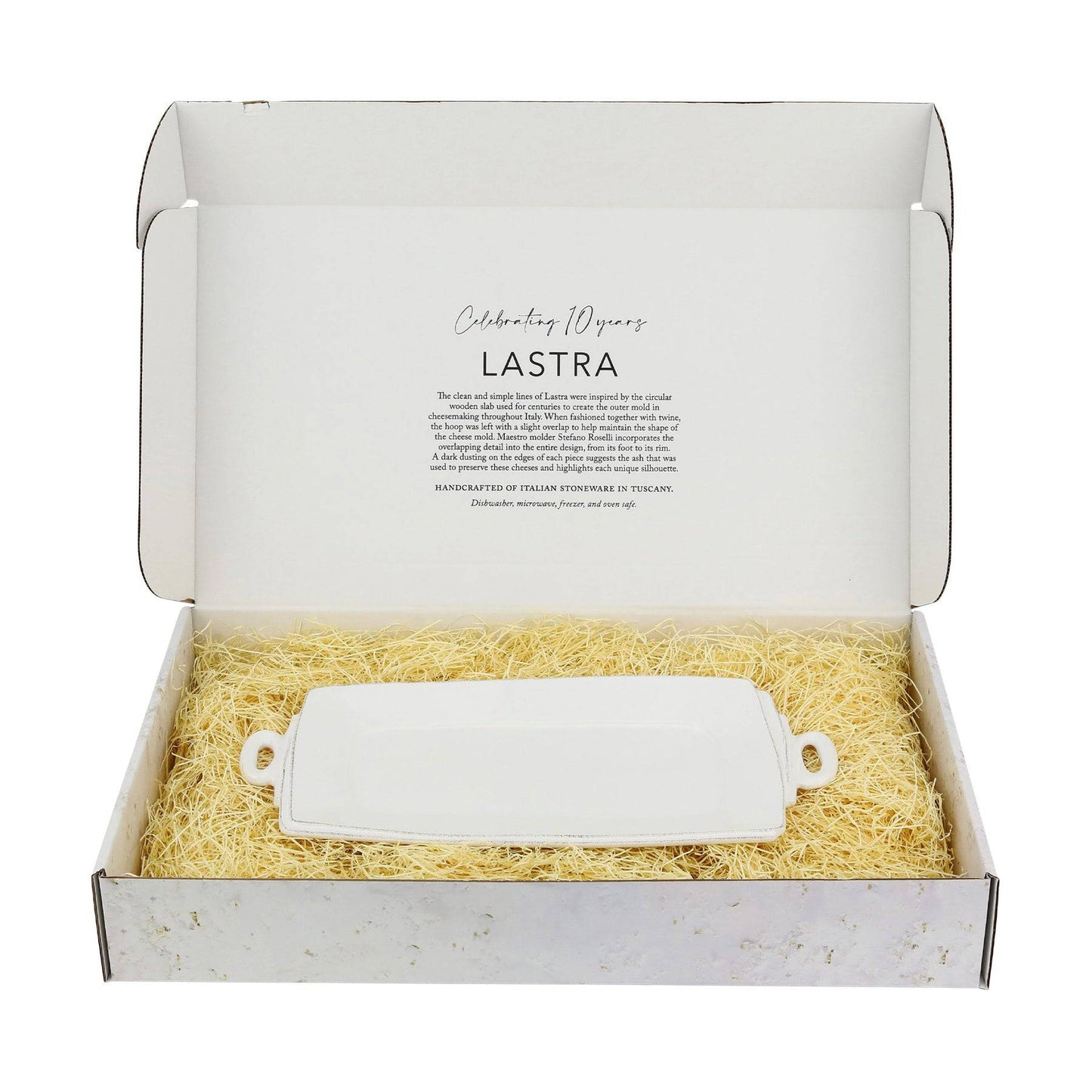 Vietri - Lastra Handled Rectangular Platter - White - Findlay Rowe Designs
