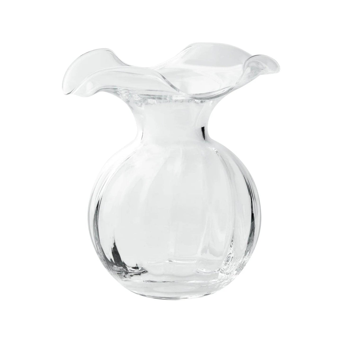 Vietri - Hibiscus Glass Small Fluted Vase - Clear - Findlay Rowe Designs