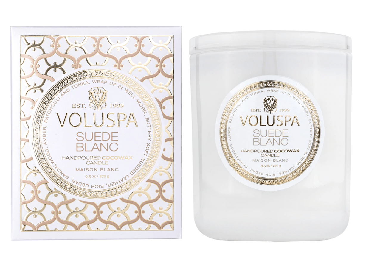 Voluspa - Classic Candle - Suede Blanc - Findlay Rowe Designs
