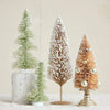 Bottle Brush Tree 14in - Gold & White