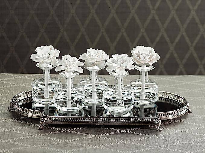 Zodax - Grand Casablanca Porcelain Diffuser- White Hibiscus - Findlay Rowe Designs