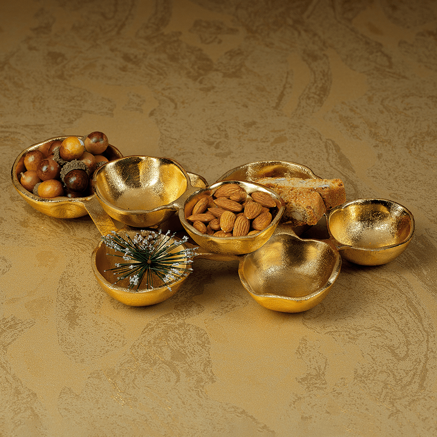 GOLD CLUSTER SERVING BOWLS 8 - Findlay Rowe Designs