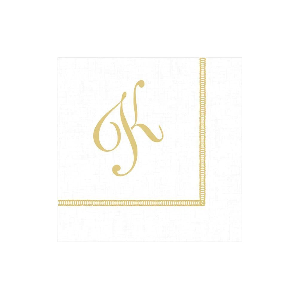 Caspari - Cocktail Napkins - Initial Hemstitch - Findlay Rowe Designs