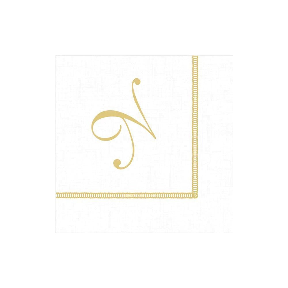 Caspari - Cocktail Napkins - Initial Hemstitch - Findlay Rowe Designs
