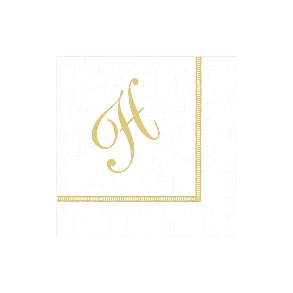 Caspari - Cocktail Napkins - Initial Hemstitch - Findlay Rowe Designs