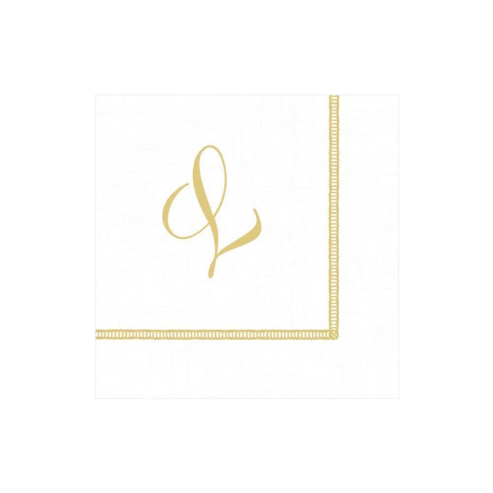 Caspari - Cocktail Napkins - Initial Hemstitch - Findlay Rowe Designs