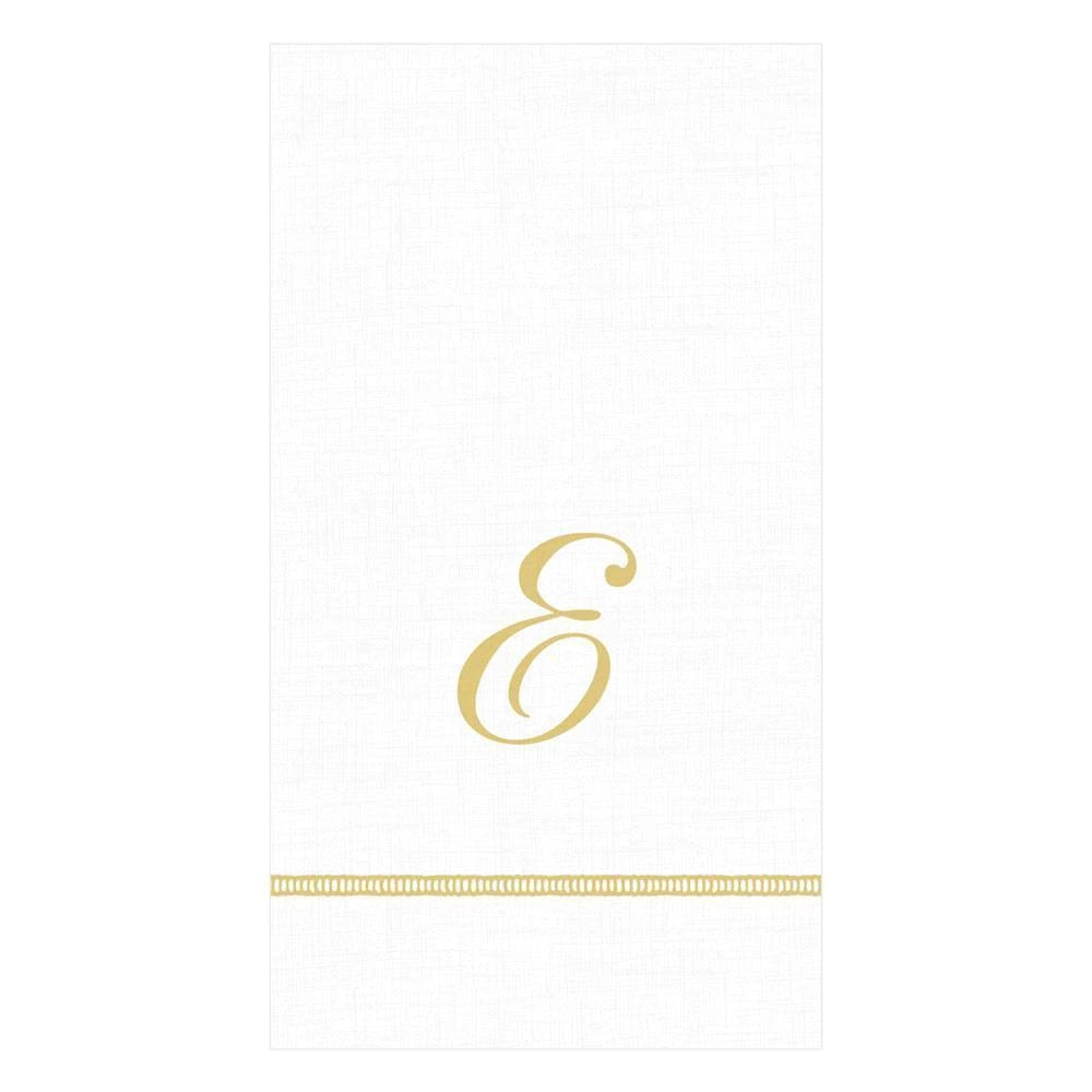 Caspari - Guest Towel Napkins - Single Initial - Hemstitch Script - Findlay Rowe Designs