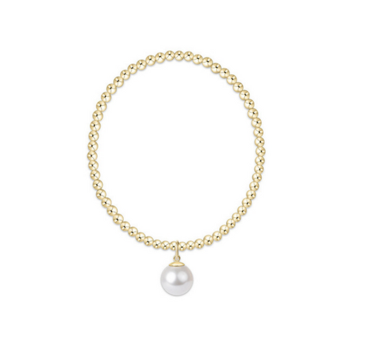 Enewton - Classic Gold 3mm Bracelet - Classic Pearl 10mm Charm - Findlay Rowe Designs