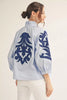 Jodifil - Top - Baroque Applique - Blue - Findlay Rowe Designs