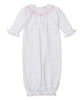 Kissy Kissy - Sack - Hand Smocked Hearts - White Pink - Findlay Rowe Designs