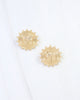 Caroline Hill - Earring - Carmen Coin Stud - Standing Dog Worn Gold - Findlay Rowe Designs