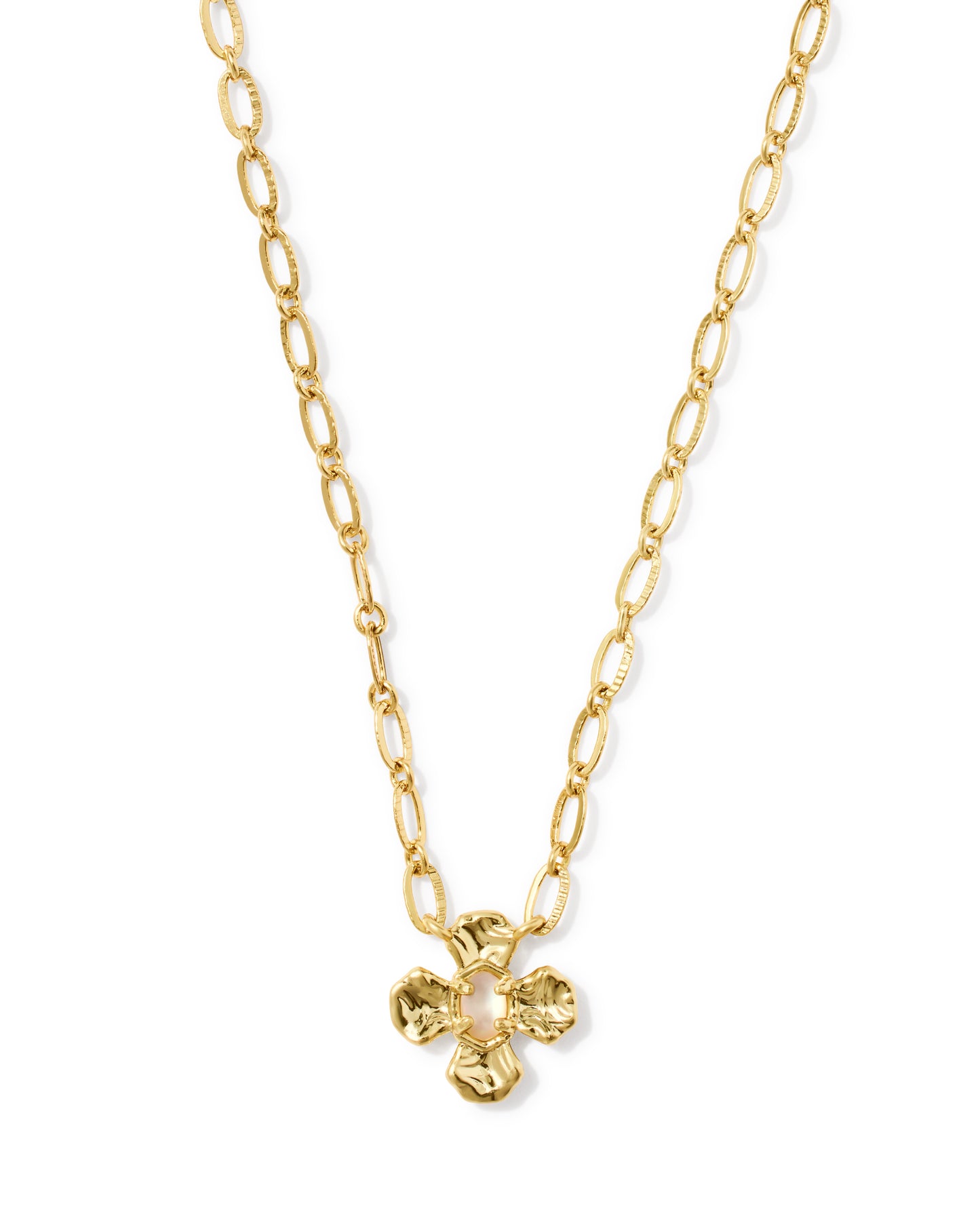 Kendra Scott - Necklace -   Leanne  Short Pendant - Gold Natural Mother Of Pearl - Findlay Rowe Designs
