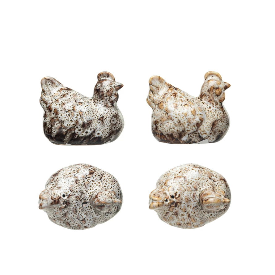 Salt and Pepper Set - Hens - Stoneware - Findlay Rowe Designs