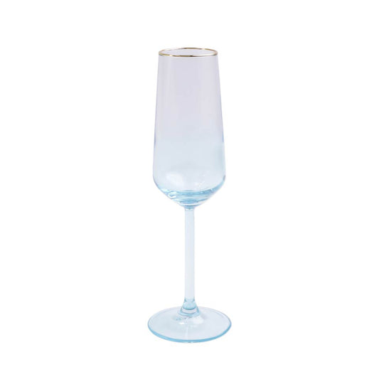 Vietri - Rainbow - Champagne Flute - Turquoise - Findlay Rowe Designs