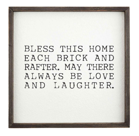 Mud Pie- Bless this home Plaque