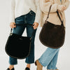 Pretty Simple Bags -  Rosalie Rivet Suede Hobo - Chocolate - Findlay Rowe Designs