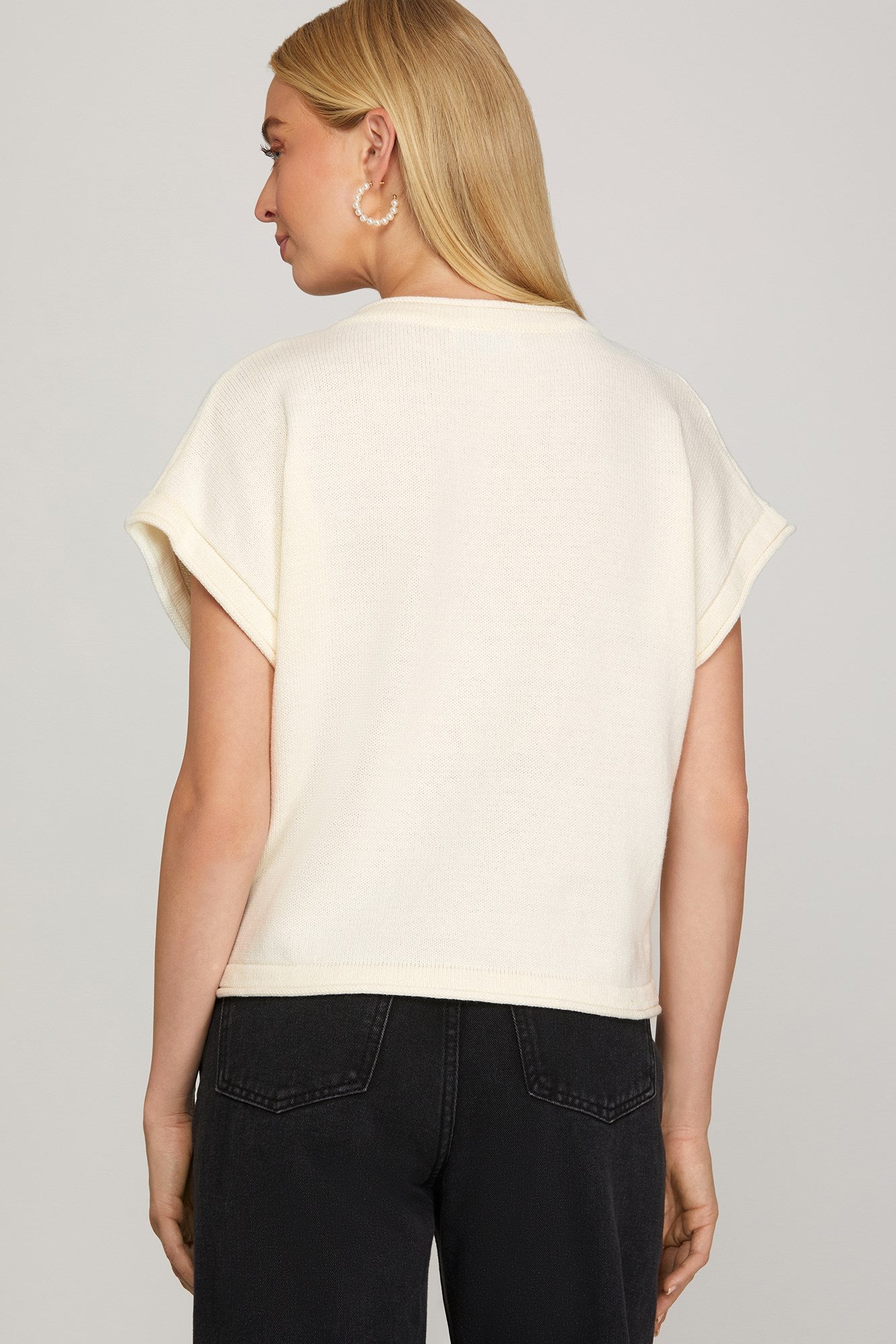 Sweater - Knit Puppy - Cream